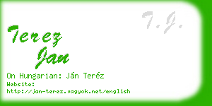 terez jan business card